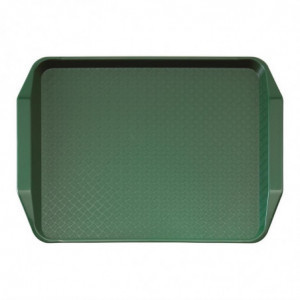 Tabuleiro retangular verde com alças de polipropileno Fast Food 430mm - Cambro - Fourniresto