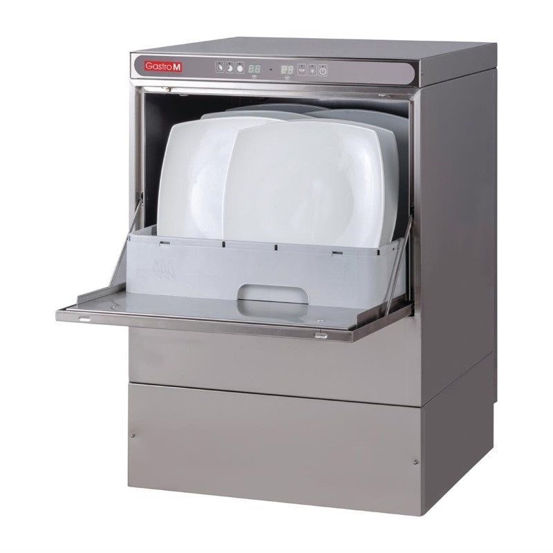 Máquina de lavar louça Maestro 50x50 230V com bomba de drenagem, dosador de detergente e tanque de quebra - Gastro M - Fournires