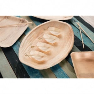 Biodegradable Poplar Wood Canoe 190mm Dishes - Pack of 100 - Fiesta Green - Fourniresto