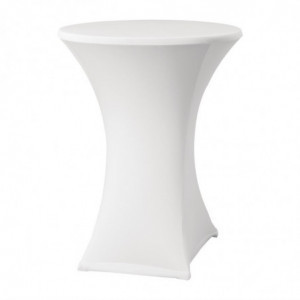 White Samba Extendable Table Cover for Table with Crossed Legs - FourniResto - Fourniresto