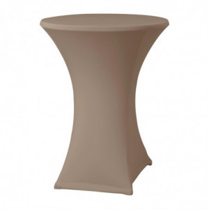 Extendable Samba Taupe Table Cover for Table with Crossed Legs - FourniResto - Fourniresto