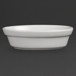 White Oval Gratin Dishes 161 x 116mm - Set of 6 - Olympia - Fourniresto