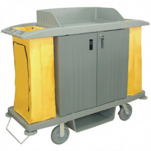 Cleaning Trolley with Polypropylene Doors - Jantex