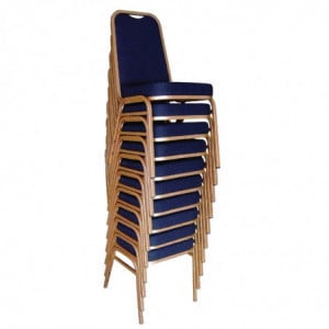Chaises De Banquet À Dossier Carré Bleues - Lote De 4 - Bolero - Fourniresto