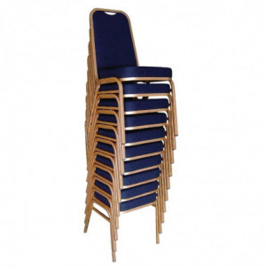 Cadeiras de banquete com encosto quadrado azul - Conjunto de 4 - Bolero - Fourniresto