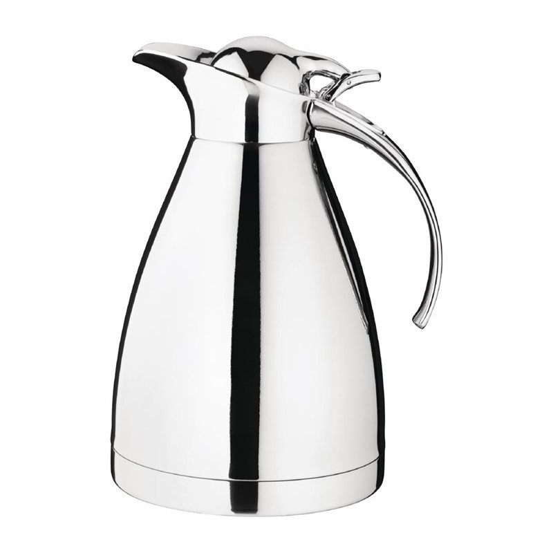 Stainless Steel Insulated Jug with Hinged Lid - 1L - Olympia