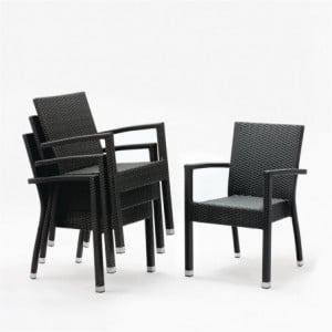 Cadeiras de vime em antracite - Bolero - Fourniresto