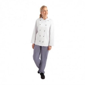 Unisex Chicago Long Sleeve White Chef Jacket Size L - Whites Chefs Clothing - Fourniresto