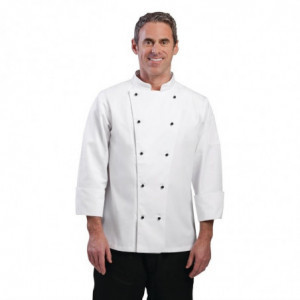 Unisex Chicago Long Sleeve White Kitchen Jacket Size Xs - Whites Chefs Clothing - Fourniresto