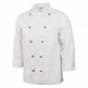 Casaco de Cozinha Unissexo Chicago de Mangas Compridas Branco Tamanho XXL - Whites Chefs Clothing - Fourniresto