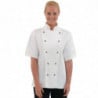 Casaco de Cozinha Unissexo Chicago de Mangas Curtas Branco Tamanho L - Whites Chefs Clothing - Fourniresto