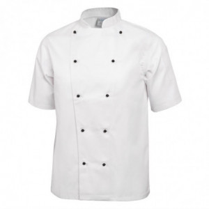 Unisex Short Sleeve Chicago White Kitchen Jacket Size XL - Whites Chefs Clothing - Fourniresto