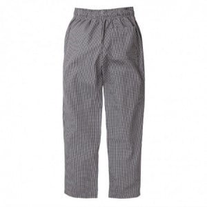 Pantalon De Cuisine Mixte Vegas Petits Carreaux Noirs Et Blancs Taille L - Whites Chefs Clothing - Fourniresto