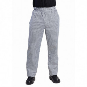 Unisex Vegas Black and White Checkered Kitchen Pants Size M - Whites Chefs Clothing - Fourniresto