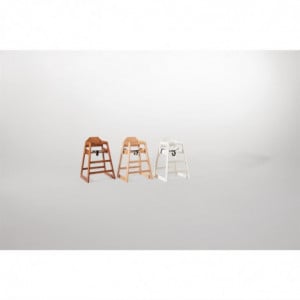 High chair in white wood - Bolero - Fourniresto