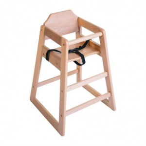 Chaise Haute Em Madeira Acabamento Natural - Bolero - Fourniresto