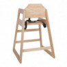 Chaise Haute Em Madeira Acabamento Natural - Bolero - Fourniresto