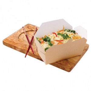 Caixas retangulares de alimentos Kraft - 985ml - Pacote de 250 - Colpac