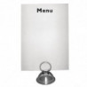 Porta-menu com anel em inox - Olympia - Fourniresto