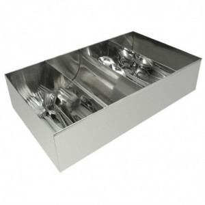 Stainless Steel Cutlery Tray - 4 Compartments - Olympia - Fourniresto