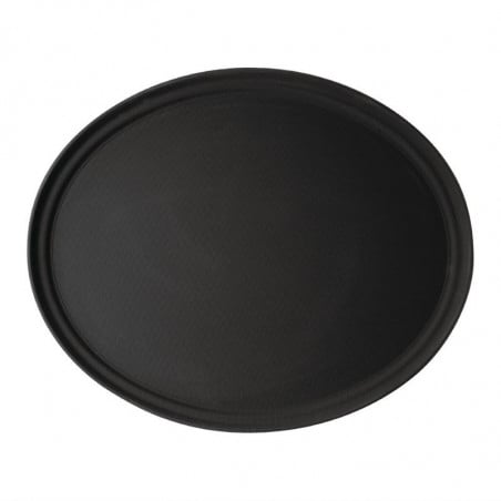 Plateau de Service Ovale Fibre de Verre Antidérapant Camtread Noir  - Cambro - Fourniresto