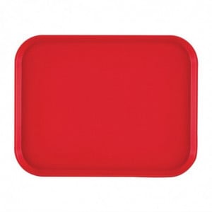 Tabuleiro retangular em polipropileno para fast food vermelho 410mm - Cambro - Fourniresto