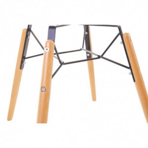 Cadeira moldada em PP com estrutura metálica Arlo Café - Conjunto de 2 - Bolero - Fourniresto
