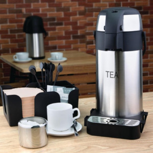 Stainless Steel Pump Pot for Tea - 3L - Olympia