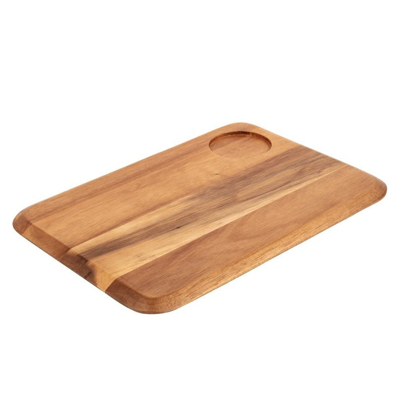 Rounded Acacia Presentation Board - Olympia - Fourniresto