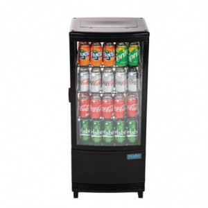 Vitrine Refrigerada Preta Com Portas Curvas 86 L - Polar