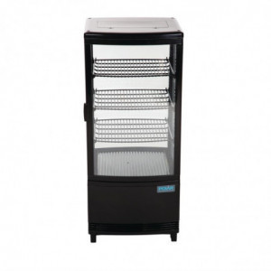 Vitrine Refrigerada Preta Com Portas Curvas 86 L - Polar