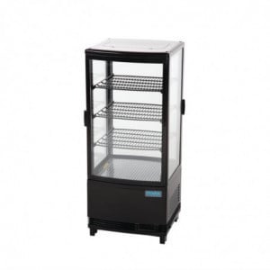 Vitrine Refrigerada Preta Com Portas Curvas 86 L - Polar