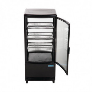 Vitrine Refrigerada Preta Com Portas Curvas 86 L - Polar
