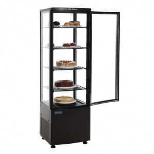 Refrigerated Display Cabinet with Curved Doors - Black 235 L - Polar - Fourniresto