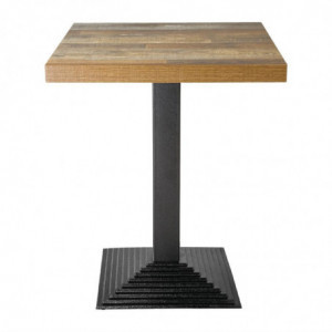 Square Table Top with Aged Wood Effect - L 700mm - Bolero