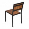 Chaises en Acier et Acacia - Lot de 4 - Bolero - Fourniresto