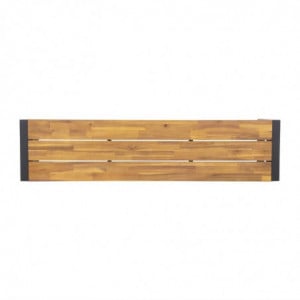 Bancs Industriels en Acier et Acacia 160 cm - Lot de 2 - Bolero - Fourniresto