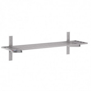 Perforated Stainless Steel Wall Shelf - L 1800 x 400mm - Gastro M