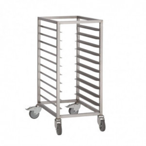 Stainless Steel GN 1/1-10 Levels Sliding Trolley - Gastro M