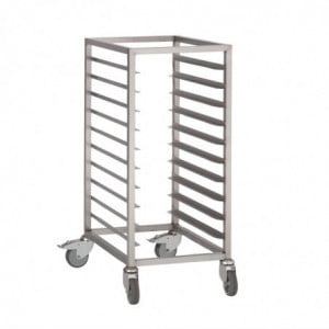 Stainless Steel Sliding Shelf Trolley 10 Levels - 600 x 400mm - Gastro M