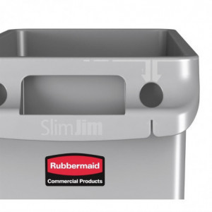 Plastic Slim Jim Collector - 60L - Rubbermaid