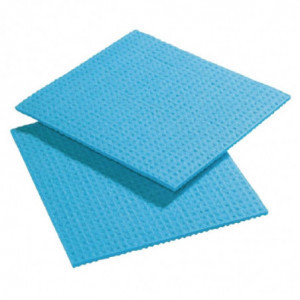 Cleaning Cloths in Blue Cellulose - Pack of 10 - FourniResto - Fourniresto
