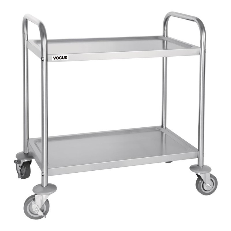 Pequeno Carrinho de Descarte em Inox - 2 Níveis - L 710 x P 405mm - Vogue Pequeno Carrinho de Descarte em Inox - 2 Níveis - L 710 x P 405mm - Vogue