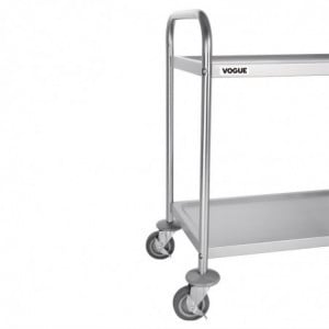 Pequeno Carrinho de Descarte em Inox - 2 Níveis - L 710 x P 405mm - Vogue