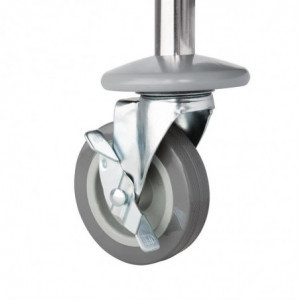 Pequeno Carrinho de Descarte em Inox - 2 Níveis - L 710 x P 405mm - Vogue