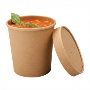 Tigelas de sopa Kraft micro-ondáveis recicláveis - 450ml - Conjunto de 500 - Colpac