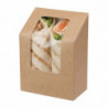 Kraft Compostable Tortilla Boxes with Acetate Window Zest - Pack of 500 - Colpac