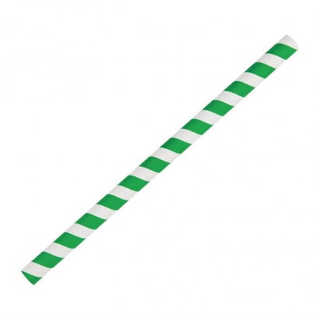 Pailles À Smoothie en Papier - Vertes - L 210mm - Lot de 250 - Fiesta Green