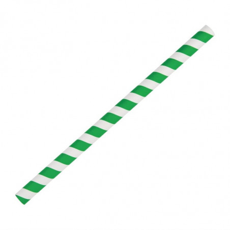 Paper Smoothie Straws - Green - L 210mm - Pack of 250 - Fiesta Green