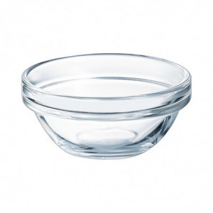 Stackable tempered glass salad bowls - Ø60mm - Set of 6 - Arcoroc - Fourniresto